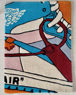 AIR JORDAN 1 UNC OFF WHITE RUG