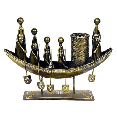 Amazon Brand – Umi Boat Decor Decorative Showpiece for Home & Office Decor Multicolour - Metal (Height 15 Inch)