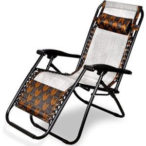 STAR WORK Zero Gravity Chair, Lawn Chair Recliner Lounge, Portable Camping Folding Beach Chair with Removable Pillow (Doublecolor)