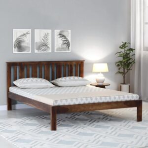 Freya Solid Wood King Size Bed in Provincial Teak Finish