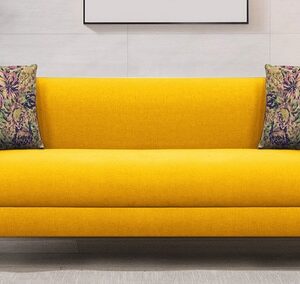 Niki 3 Seater Sofa In Bold Yellow Colour