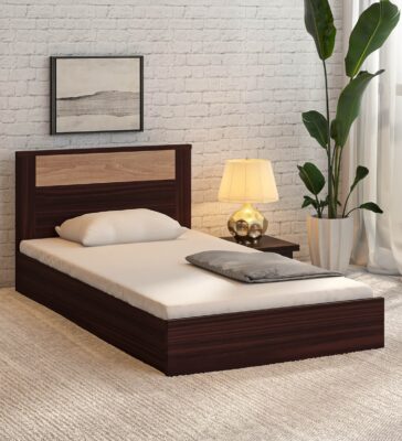 Takai Single Bed In Wenge Finish